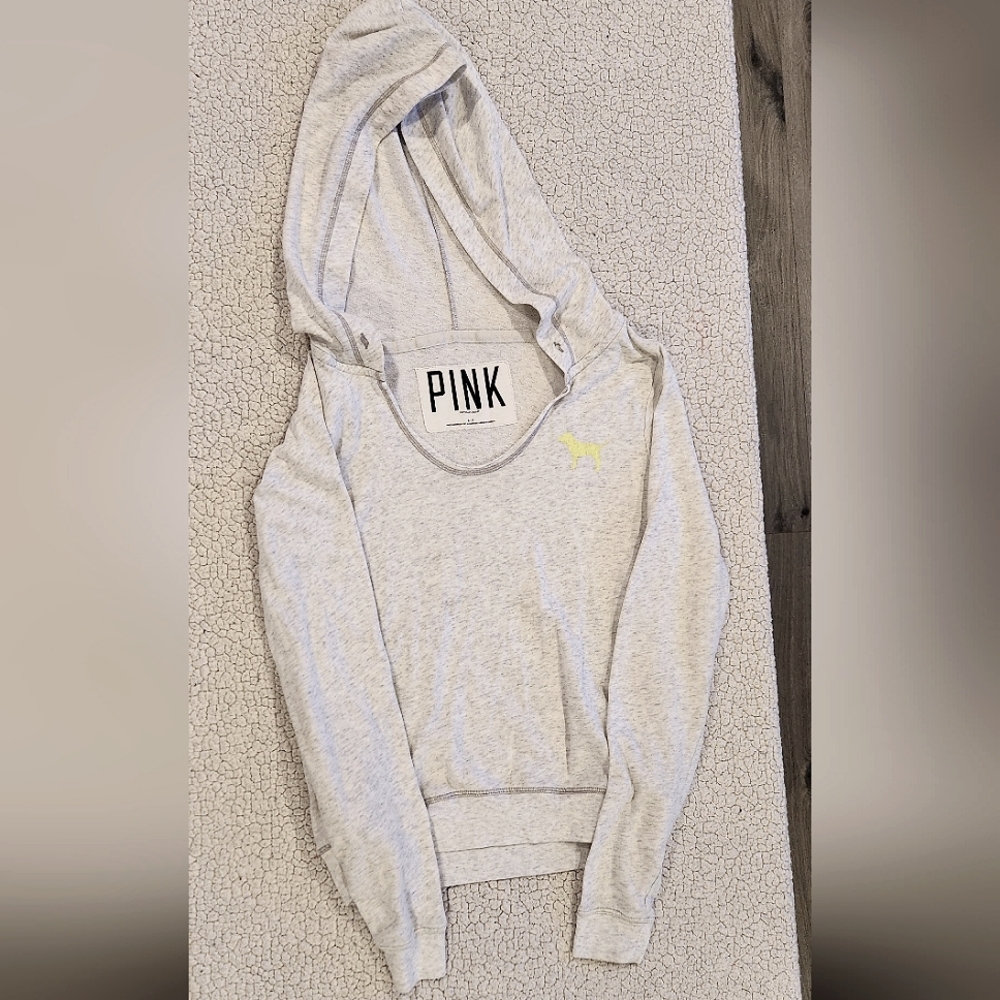 Pink Lightweight Hooded Pullover